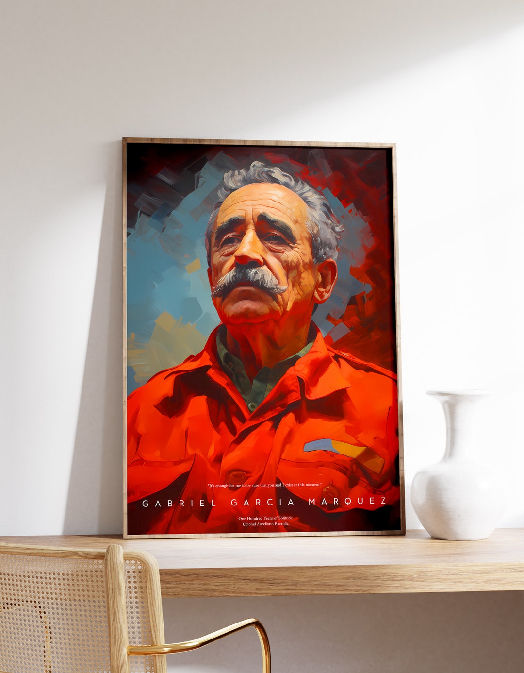 Gabriel Garcia Marquez Poster | One Hundred Years of Solitude, Book Art ...
