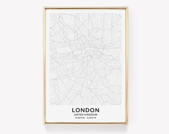 Vintage London Travel Poster Canvas Print Wall Art Decor UK Souvenir Gift Ideas
