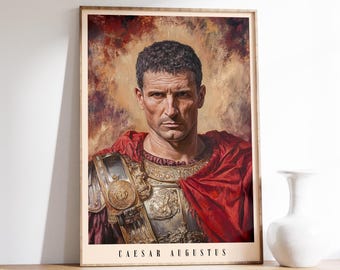 Augustus Caesar Art Print | Roman Emperor First Emperor of Rome | Poster Gift Home Wall Decor, Wall Art, Boho Decor