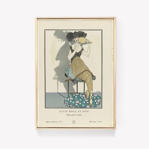 Vintage Painting | Léon Bakst Print | Suis-je Belle Ce Soir? | Art Nouveau | Antique Art | Wall Decor