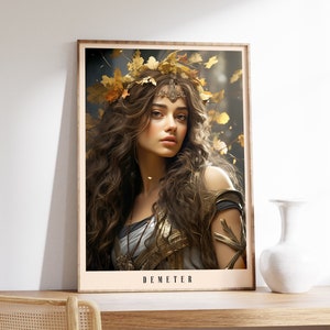 Demeter Poster | Mythology Poster | Ancient Greece Art | Mythical Poster | Goddess Art | Exhibition Poster | Game Room Decor