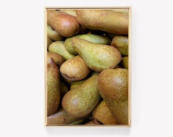 Pear Print | Vintage Pear Art | Antique Pear Piece | Retro Fruit | Classic Pear Design | Kitchen Decor