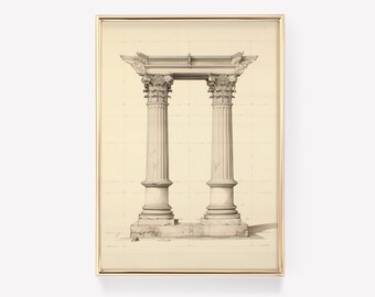 Greek Column | Greek Column | Greek Mythology Art | Greek Sculpture Decor | Aesthetic Room Decor | Ancient Greek