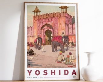 Hiroshi Yoshida | Japanese Woodblock Print | Antique Japanese Poster | Ukiyo-e Print | Oriental Print | Exhibition Poster | Japanese Decor
