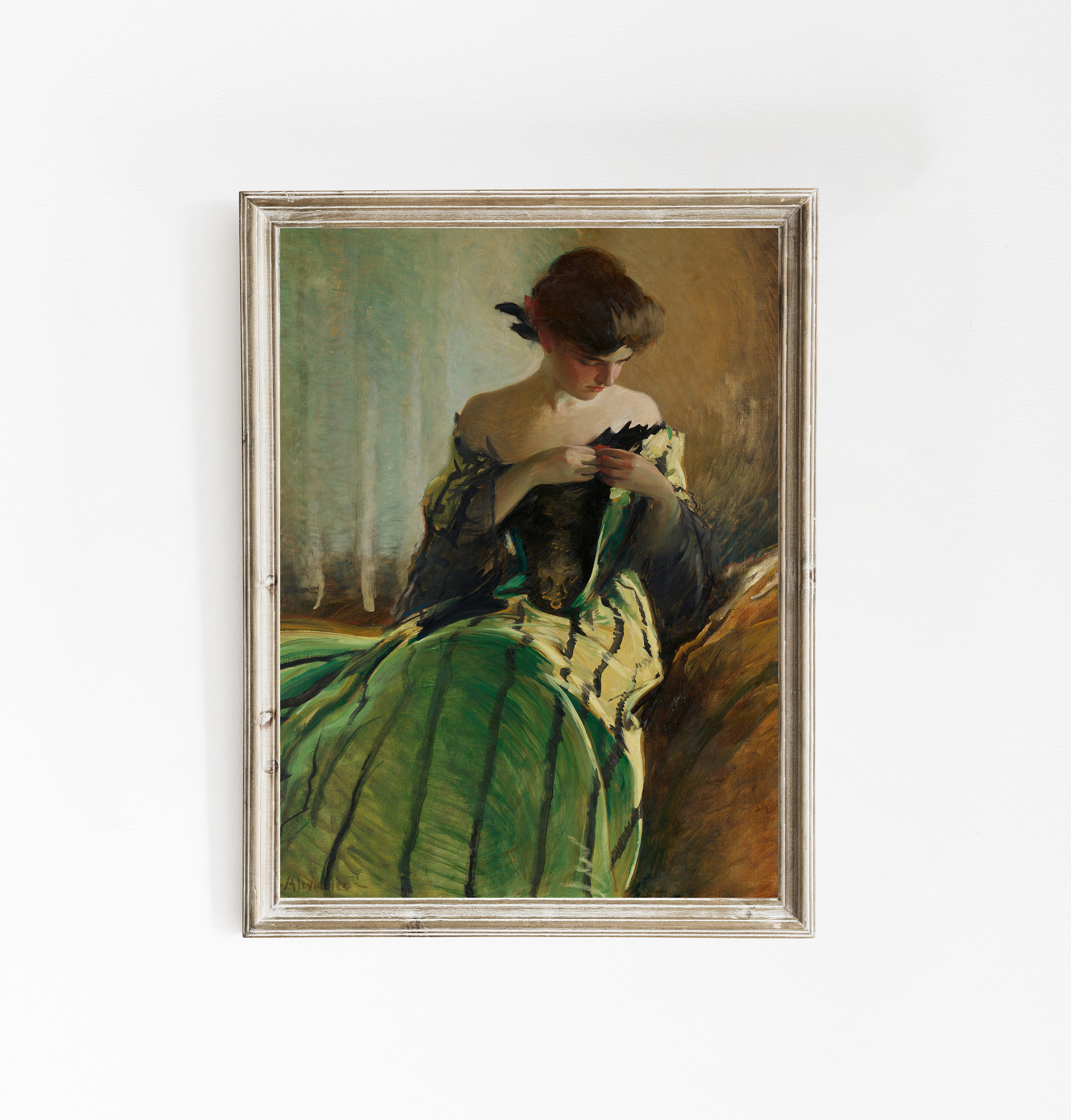 John White Alexander - Study in Black and Green (1906