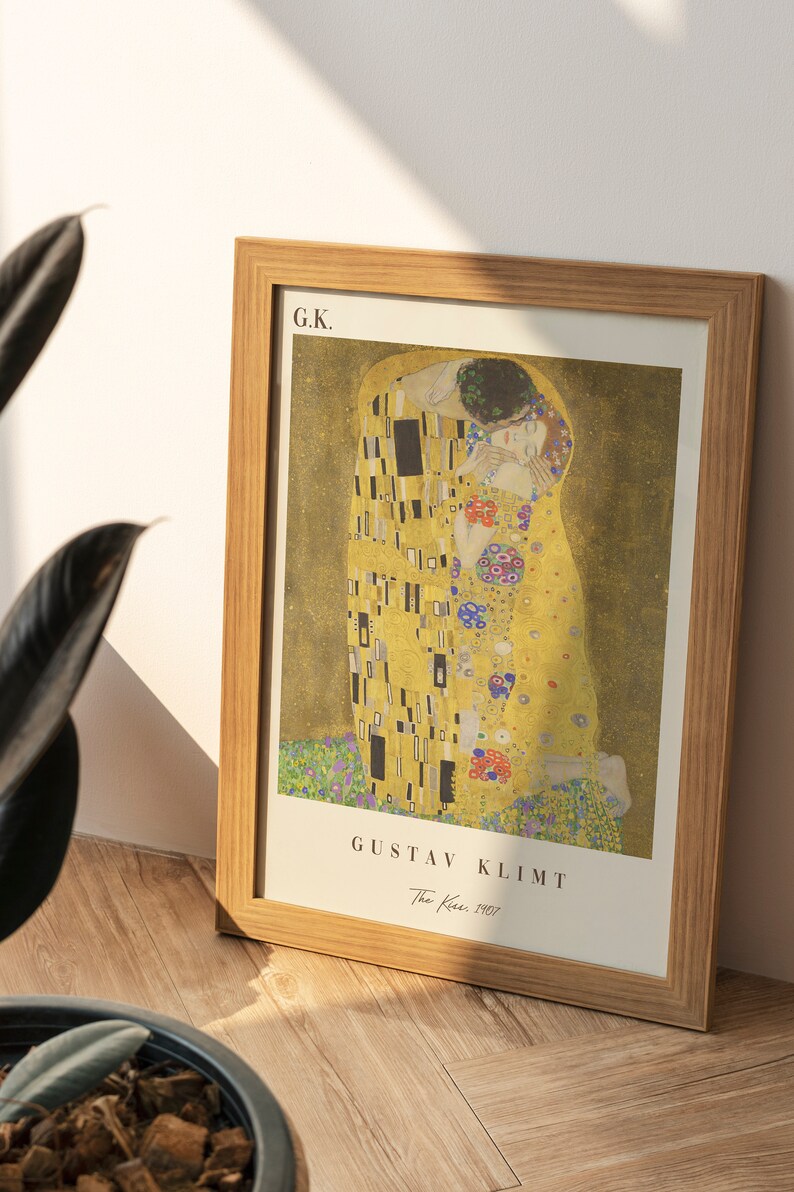 Gustav Klimt Art Print | the Kiss Art Print | Art Nouveau Print ...