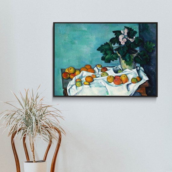 Paul Cezanne Still Life With Apples And A Pot Of Primroses