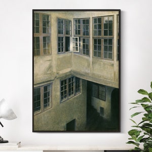 Vilhelm Hammershoi Interior of Courtyard Strandgade 30 1899 Poster Painting Window Print Art Gift Danish Art Decor Interior Architect image 5