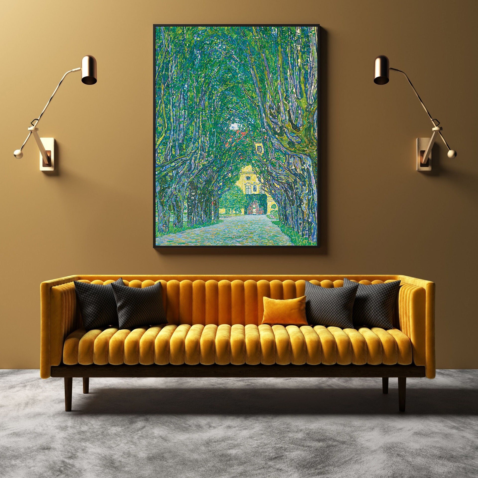Affiche Gustav Klimt – Avenue Du Château – Toile Ou Papier – Encadrement Non Inclus