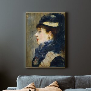 Edouard Manet - Portrait of a Lady (1879) | Vintage Woman Portrait | Manet Poster | Manet Painting | Impressionism Print Canvas Wall Art