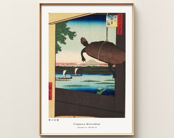 Utagawa Hiroshige | Japanese Woodblock Print | Antique Japanese Poster | Ukiyo-e Print | Oriental Print | Exhibition Poster | Japanese Decor