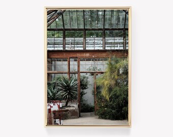 Greenhouse Art | Plant Print | Lush Greenery | Indoor Garden | Botanical Print | Vintage Painting | Wall Art