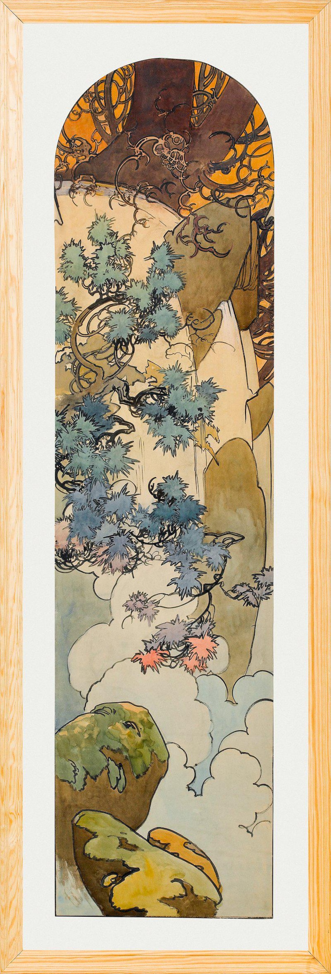 Li Tang | Verdant Mountain Print | Autumn Scene | Vintage Painting ...