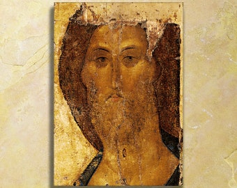 Andrei Rublev - Christus de Verlosser (1410) - klassiek schilderij Jezus oude afbeelding Russische fotoposter print kunst cadeau muur woondecoratie
