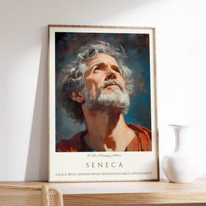 Seneca Druck | Vintage Gemälde | Stoischer Dekor | Modernes Wohndekor | Philosophie Print | Philosophie Dekor