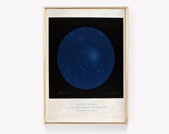 Encke´s Kometen Kunst | 19th Century Astronomie | Vintage Gemälde | Himmlischer Druck | Weltall Wandkunst