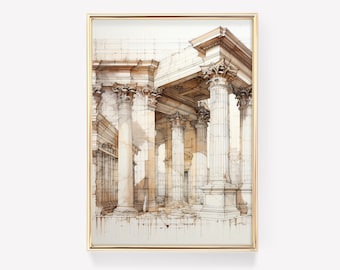Greek Column | Greek Column | Greek Mythology Art | Greek Sculpture Decor | Aesthetic Room Decor | Ancient Greek