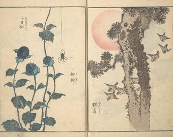 Hokusai Manga Vol. 3 | Japanese Art Print | Vintage Manga Print | Classic Ukiyo-e | Asian Art Print