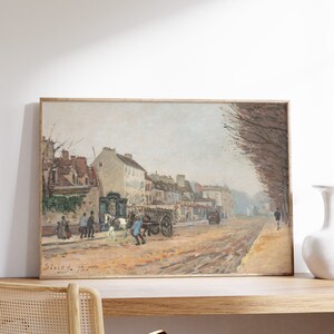 Alfred Sisley - Boulevard Héloïse, Argenteuil (1872) | Vintage Poster | Country Painting Print | Farmhouse Canvas Gift Wall Art Home Decor