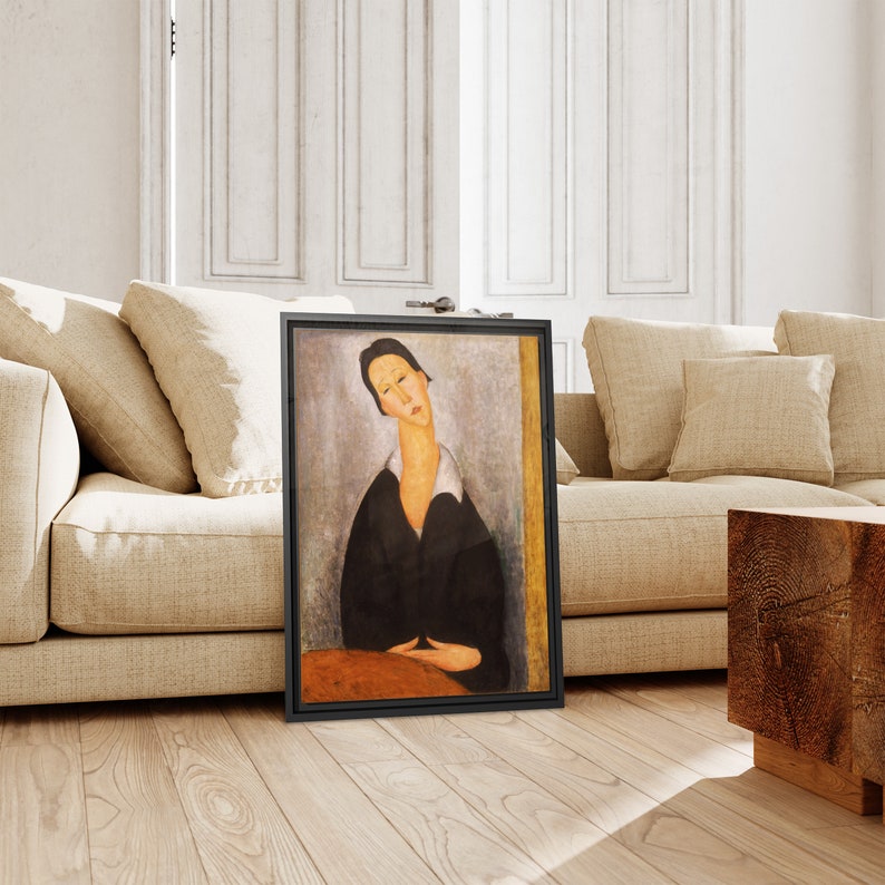 Premium Framed Canvas Amedeo Modigliani Portrait Vintage Painting Canvas Wall Art Home Decor image 5