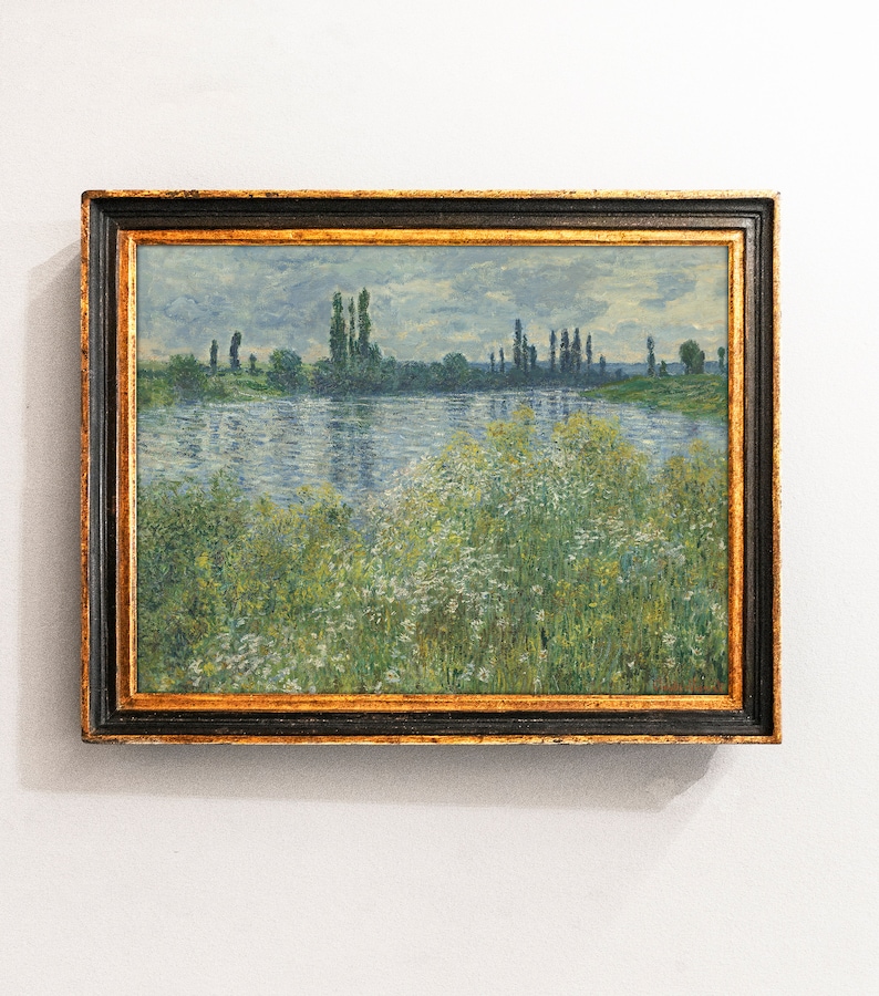 Claude Monet Banks of the Seine Vétheuil 1880 River - Etsy