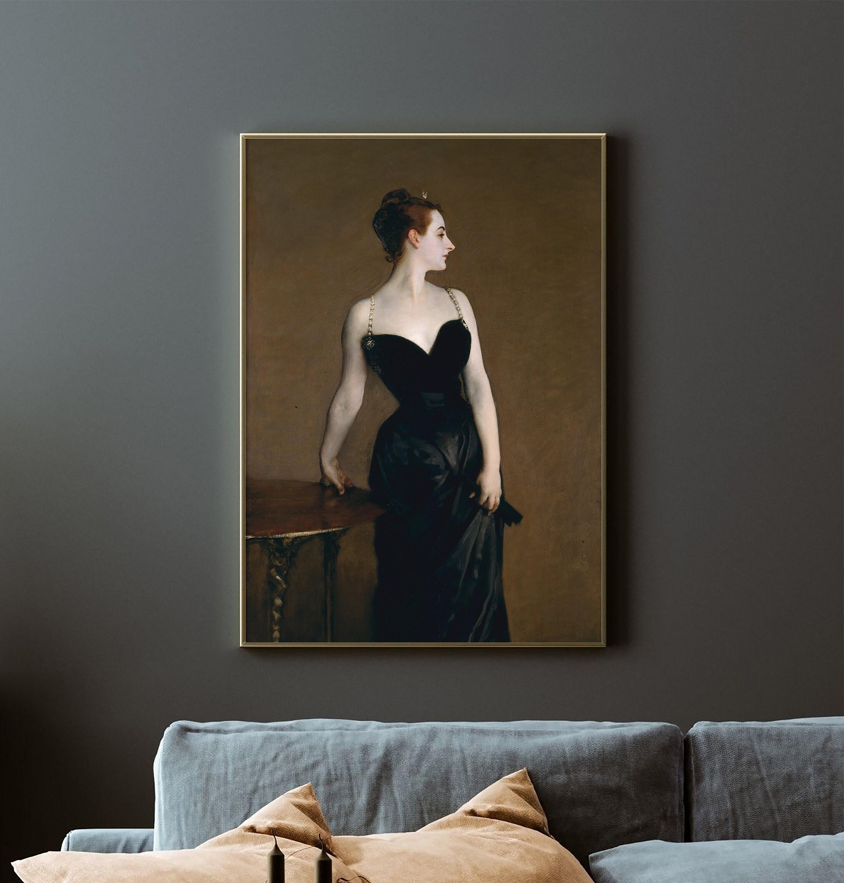 John Singer Sargent - Madame X / Madame Pierre Gautreau (1884) - Peinture photo, affiche, impression, cadeau d'art, musée - Célèbre oeuvre interdite - 18 x 24