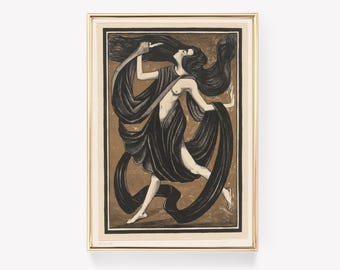 André Édouard Marty | La Danseuse | Vintage Art Print | Ballet Dancer | Art Deco Poster | Vintage Painting