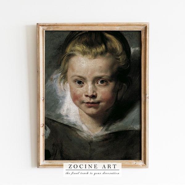 Peter Paul Rubens - Clara Serena Rubens (1616) - Kunstdruck Gemälde Poster Geschenk Foto Zitat Wand Home Décor Vintage - Tochter Kind Mädchen