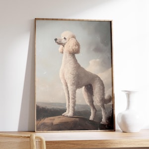 ◆Vintage 1950‘s Poodle wall hang✴︎壁掛けset C1950 Vintage Poodle Print Wall Art Decor Ken Harrow Poodle