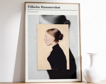 Vilhelm Hammershoi Art Print | Exhibition Print | Vilhelm Hammershoi Poster | Modern Wall Art | Art Nouveau Print | Eclectic Art Print