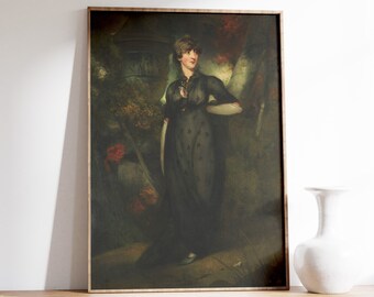 George Chinnery - Mrs. Whaley / Poster vintage / Dipinto ad olio antico, stampa modificata, arte eclettica, decorazione murale per camera da letto, arredamento per la casa