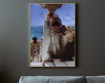 Lawrence Alma-Tadema - A Foregone Conclusion (1885) | Vintage Woman Painting | Landscape Wall Art | Woman Wall Decor | Print Canvas Poster