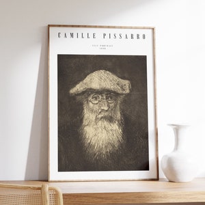 Camille Pissarro Art Poster | Self-Portrait | Modern Wall Art | Cottagecore Art | Exhibition Print