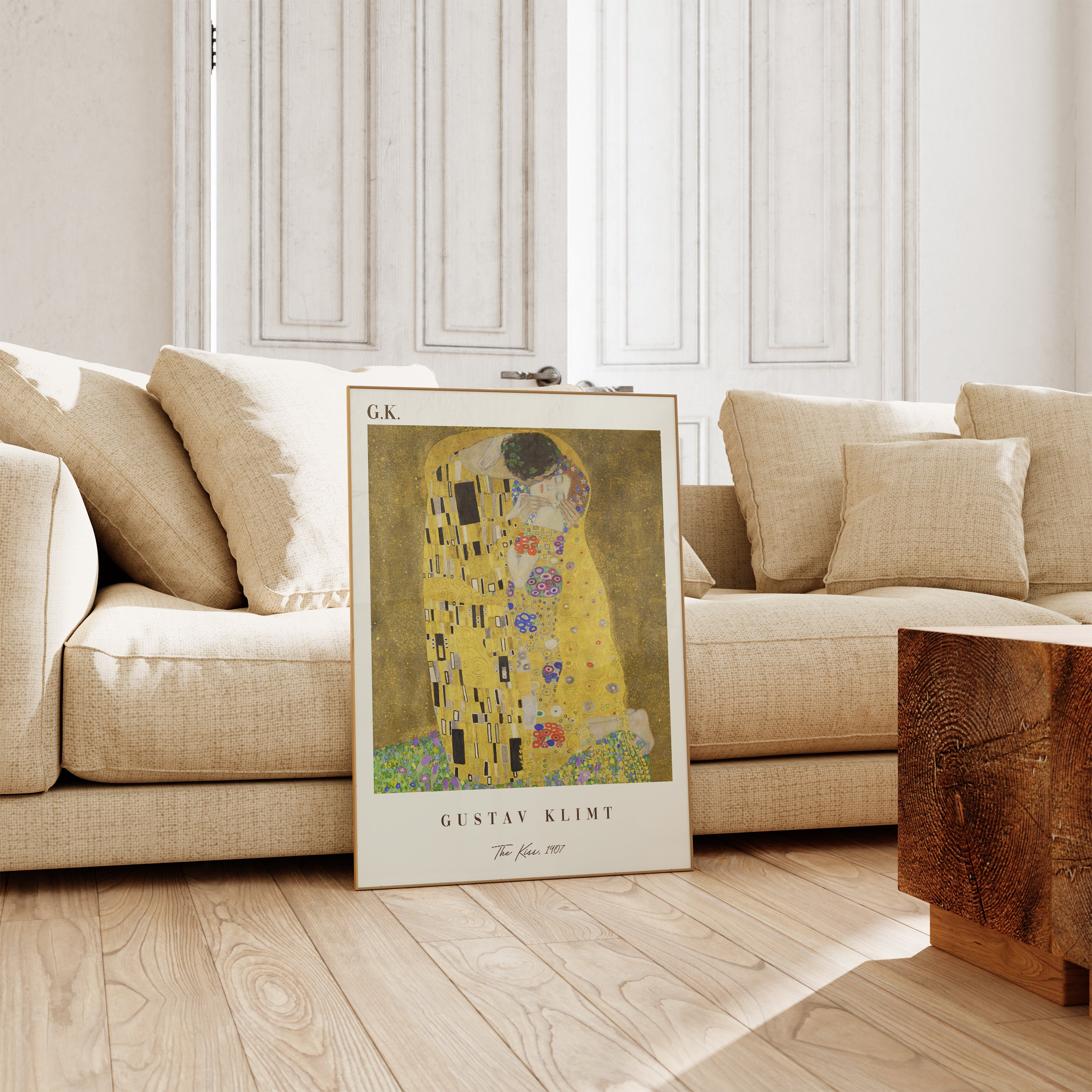 Gustav Klimt Art Print | the Kiss Art Print | Art Nouveau Print ...
