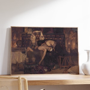 Lawrence Alma-Tadema - Death of the Pharaoh&#39;s Firstborn Son (1872) | Vintage Poster | Egypt Painting | Romance Print Art Decor