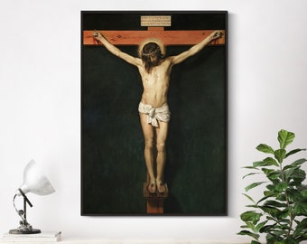 Diego Velazquez - The Crucifixion of Jesus (1630) | Vintage Portrait Painting | Wall Art Decor Cross Christian Poster Classic Antique Print