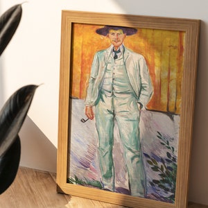 Edvard Munch Prints Portrait of the Painter Ludvig Karsten 1912 Vintage Painting Munch Art Print Modern Wall Art image 9