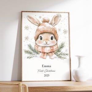 Babys erstes Weihnachtsplakat | Personalisierte Neugeborenen Druck | Benutzerdefinierte Baby Wandkunst | Erstes Weihnachtsandenken 2025
