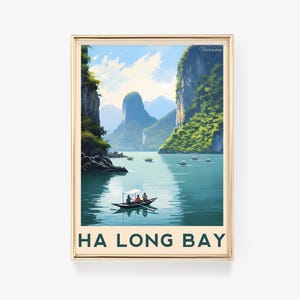 Vietnam Travel Print | Vietnam Travel Poster | Vietnam Poster | Ha Long Bay Print | Travel Poster