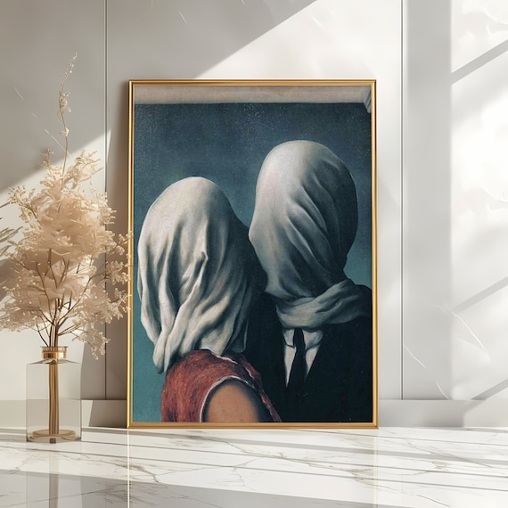 The Lovers II, 1928 by Rene Magritte | Surreal Art Print | Vintage