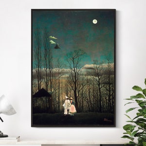 Henri Rousseau, Carnival Evening - Famous Painting Poster Gift Wall Fine Art Bedroom Home Decor Museum Vintage - A4 A3 A2 18x24 Large Print
