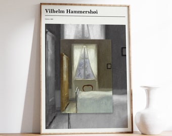 Vilhelm Hammershoi Art Print | Exhibition Print | Vilhelm Hammershoi Poster | Modern Wall Art | Art Nouveau Print | Eclectic Art Print