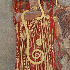 Gustav Klimt Hygieia | Vintage Painting | Antique Art Print | Wall Art | Klimt Art Print | Art Nouveau Decor