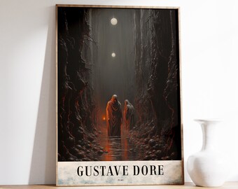 Pears Art | Gustave Dore | Gothic Wall Art | Aesthetic Wall Art | Antique Painting | Dark Academia