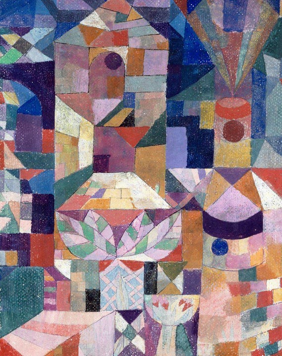 City Temple Print | Paul Klee Art | Urban Landscape Poster