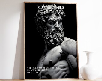 Michelangelo Print | Michelangelo | Vintage Wall Art | Vintage Poster | Exhibition Poster