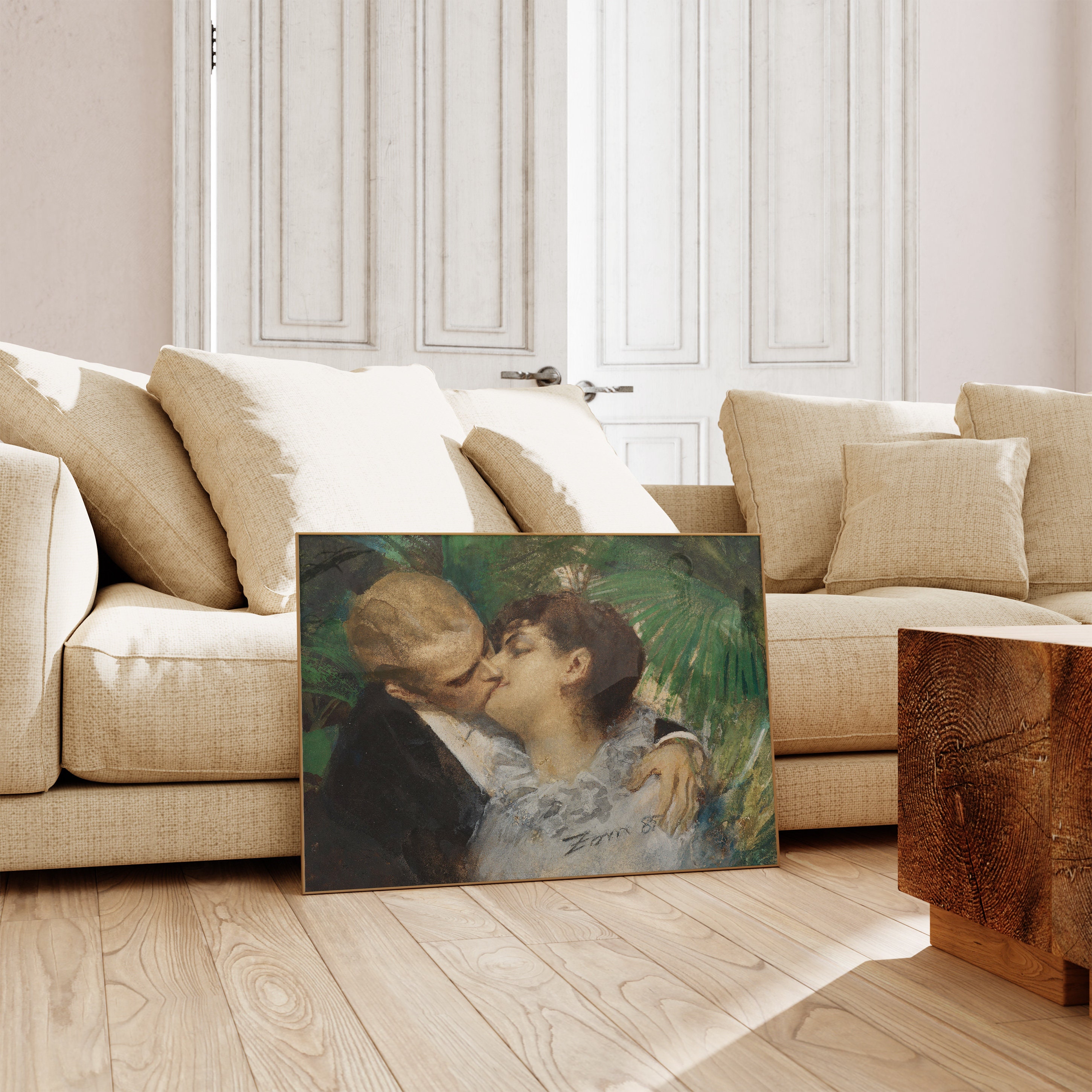 Vintage Couple Oil Painting | Romance Wall Art | Aesthetic Love Print ...