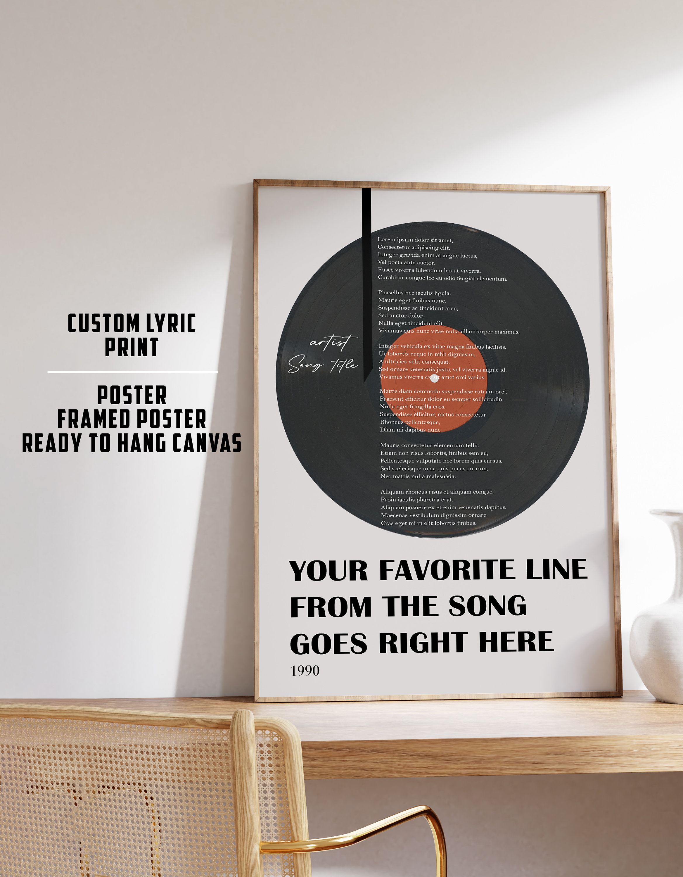 Fallout Vinyl Record Song Lyric Quote Music Poster Gift Present Wedding  Song Art Print