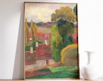 Paul Gauguin Print | Landscape Wall Art | Paul Gauguin Poster | Gauguin Wall Art | Farmhouse Wall Art | Living Room Decor | Wall Art