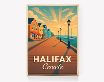 Halifax Reise Poster, Kanada Wand Kunst, Halifax Druck, Vintage Reise Leinwand, Kanada Poster, Halifax Dekor, Kanada Geschenk